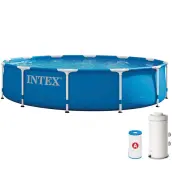 PISCINA METAL FRAME 366x76 C/DEPURADORA TIPO A 28212NP INTEX