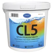 BOTE 5kg CLORO 5 EFECTOS TABLETAS 200gr TAMAR