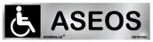 SEÑAL ASEOS MINUSVALIDOS INOX ADHESIVA 5x20cm RD707002