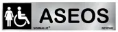 SEÑAL ASEOS MUJER/MINUSVALIDOS INOX ADH. 5x20cm RD707033