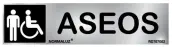 SEÑAL ASEOS HOMBRE/MINUSVALIDO INOX ADH. 5x20cm RD707034