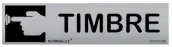 SEÑAL TIMBRE INOX ADHESIVA 5x20cm RD707086