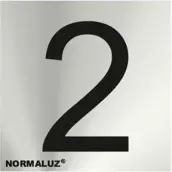SEÑAL NUMERO 2 ACERO INOX ADHESIVO 5cm RD717172