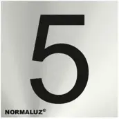SEÑAL NUMERO 5 ACERO INOX ADHESIVO 5cm RD717175