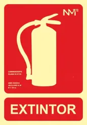 SEÑAL EXTINTOR PVC 210x297mm RD00101