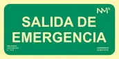 SEÑAL SALIDA EMERGENCIA 32x16cm B11106