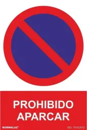 SEÑAL PROHIBIDO APARCAR 297x210mm RD40040