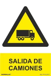 SEÑAL SALIDA CAMIONES 210x297mm RD30023