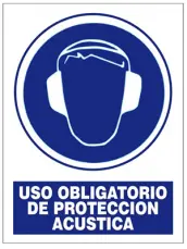 SEÑAL OBLIGACION USO PROTECION ACUSTICA 210x297mm RD20015
