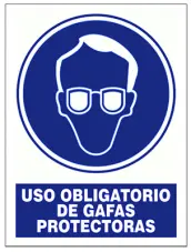 SEÑAL OBLIGACION USO GAFAS 210x297mm RD20002