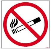 SEÑAL ADH. PROHIBIDO FUMAR 10x10cm RD46652