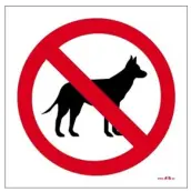 SEÑAL ADH. PROHIBIDO PERRO 10x10cm RD46633