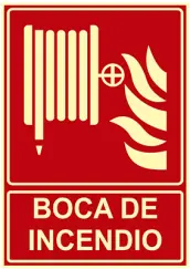 SEÑAL BOCA DE INCENDIO 210x297mm RD00108