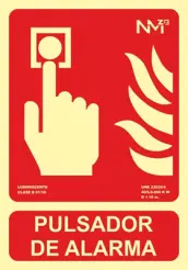 SEÑAL PULSADOR ALARMA PVC210x297mm RD00111