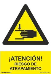 SEÑAL ATENCION RIESGO ATRAPAMIENTO 210x290mm RD30010