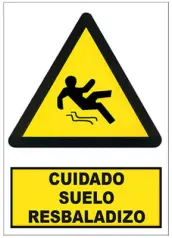 SEÑAL PELIGRO SUELO RESBALDIZO 210x290mm RD30050