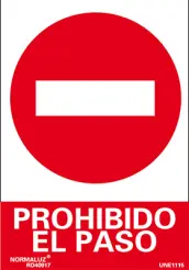 SEÑAL PROHIBIDO PASAR 210x297mm RD40017